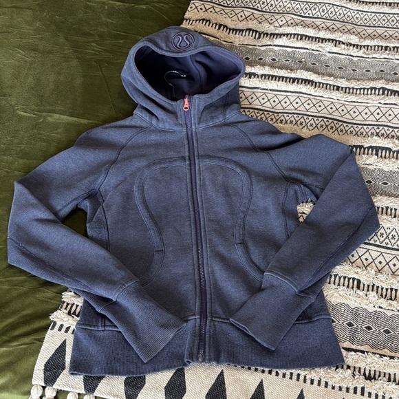lululemon athletica Jackets & Blazers - lululemon athletica light blue/gray Hoodie Jacket